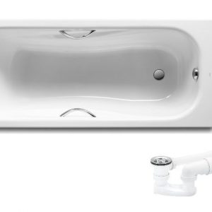Ванна ROCA PRINCESS 170*75см, с ручками + Сифон Viega Simplex для ванны A220270001+311537