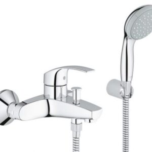 Grohe Eurosmart New Однорычажный смеситель для ванны + душевой набор (33302002)